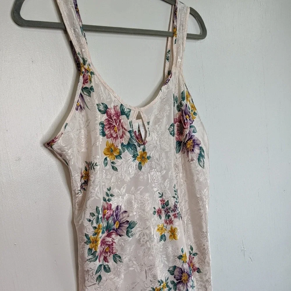 VTG Adonna Floral Slip Dress Lingerie Medium Flowr